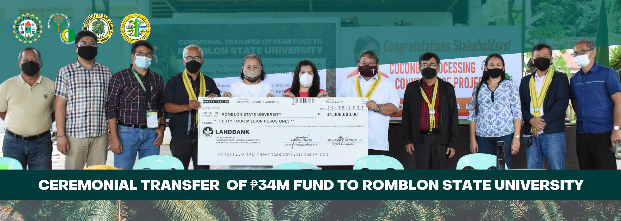 Ceremonial Transfer of Fund to RSU - Romblon State University
